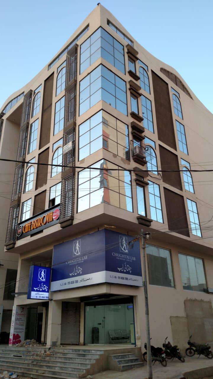Commercial Glass Facade and Building Elevation Karachi by HGA